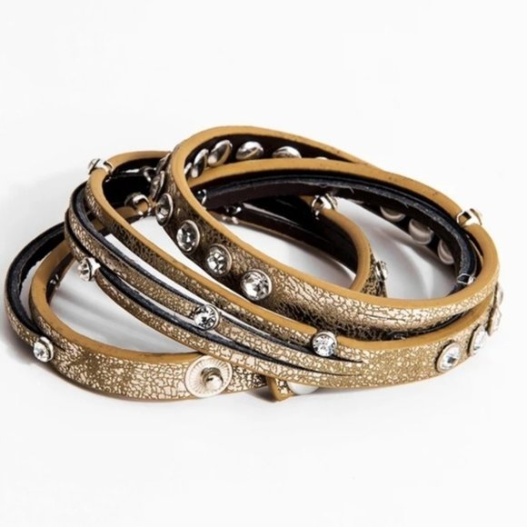 Artisan Moon Jewelry - New: Made in the US. Crystal Studded Wrap Bracelet